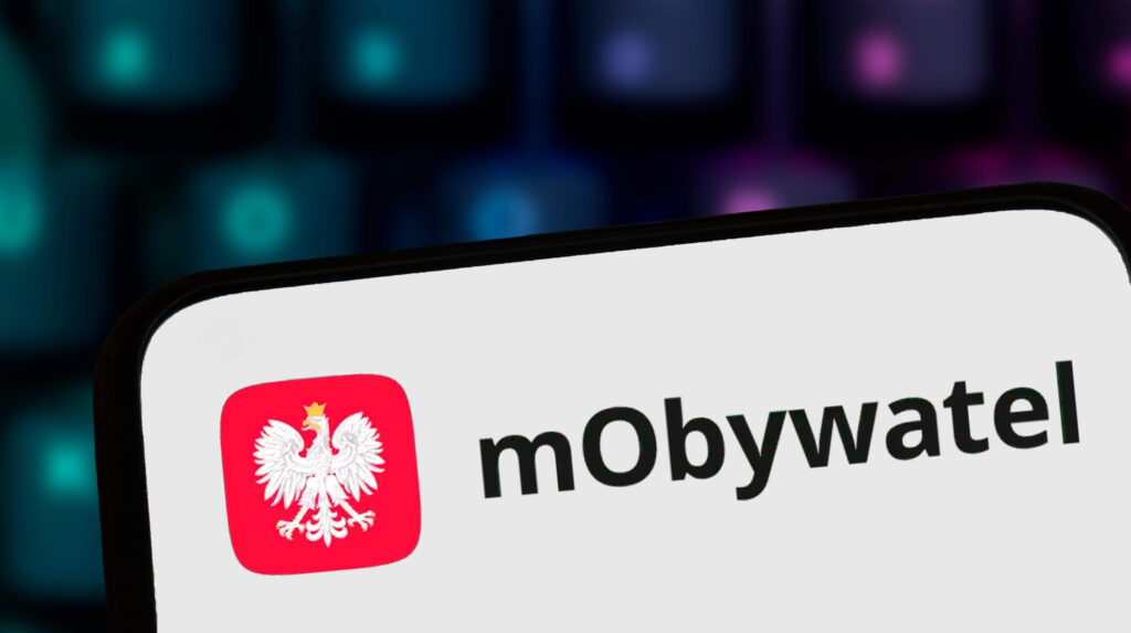 Назва застосунку mObywatel на екрані смартфона